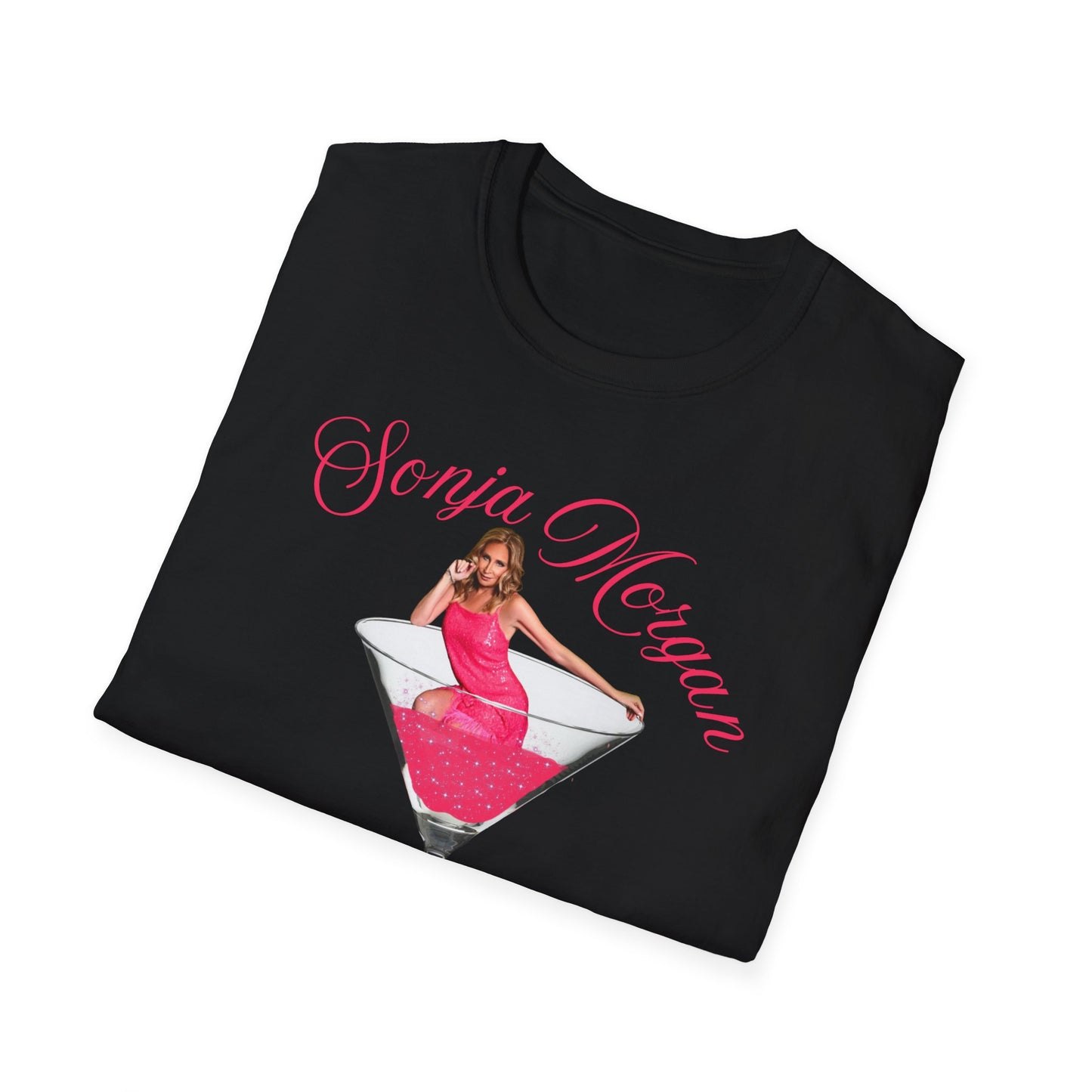 Pink Martini Glass - The Straw That Stirs The Drink Graphic Tee