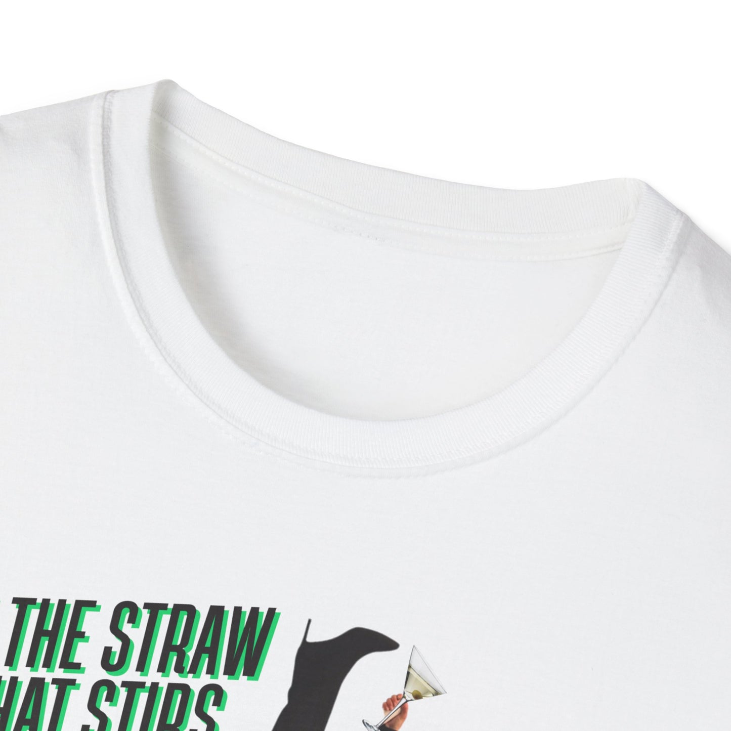 Green Martini Glass - The Straw That Stirs The Drink